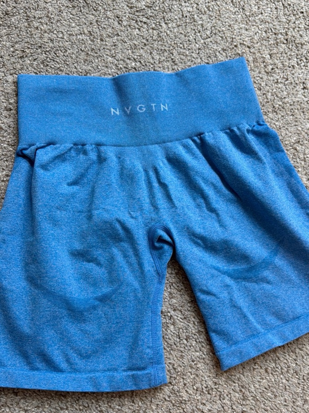 NVGTN Ocean Blue contour seamless shorts